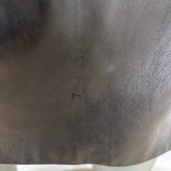 TESS GIBERSON Leather Shift Mini Black Dress Size 0 - Picture 16 of 16